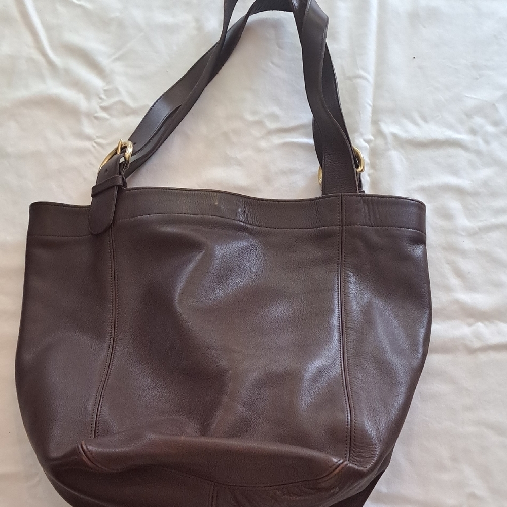 Coach Large Brown Leather Hobo - 1990s